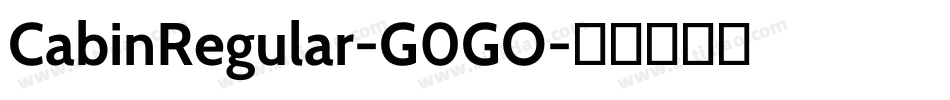 CabinRegular-G0GO字体转换