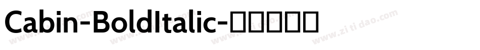 Cabin-BoldItalic字体转换