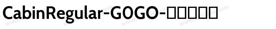 CabinRegular-G0GO字体转换