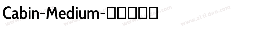 Cabin-Medium字体转换