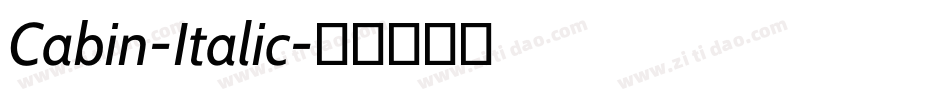 Cabin-Italic字体转换