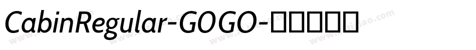 CabinRegular-G0GO字体转换