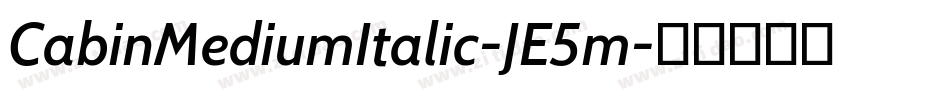 CabinMediumItalic-JE5m字体转换