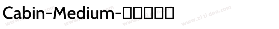Cabin-Medium字体转换