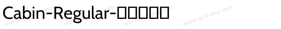 Cabin-Regular字体转换