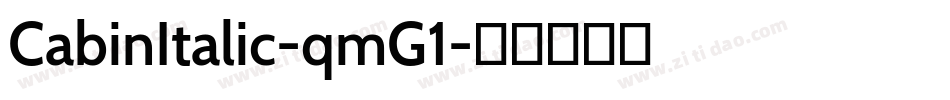 CabinItalic-qmG1字体转换