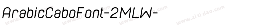 ArabicCaboFont-2MLW字体转换