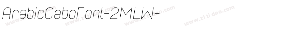 ArabicCaboFont-2MLW字体转换