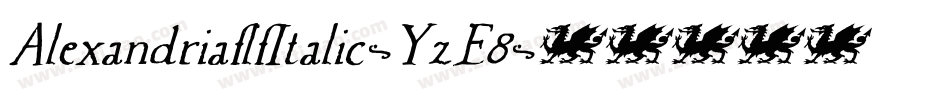 AlexandriaflfItalic-YzE8字体转换