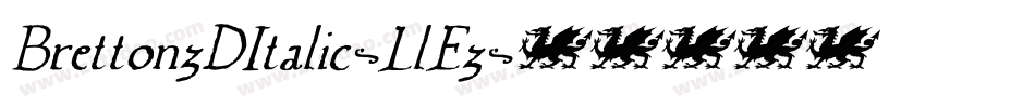 Bretton3DItalic-LlE3字体转换