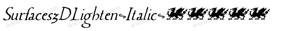 Surfaces3DLighten-Italic字体转换
