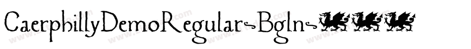CaerphillyDemoRegular-Bgln字体转换