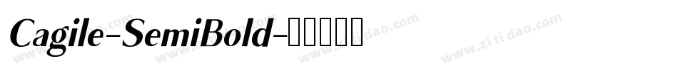 Cagile-SemiBold字体转换