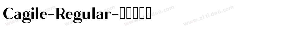 Cagile-Regular字体转换