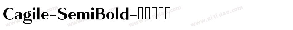 Cagile-SemiBold字体转换