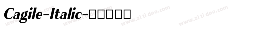 Cagile-Italic字体转换