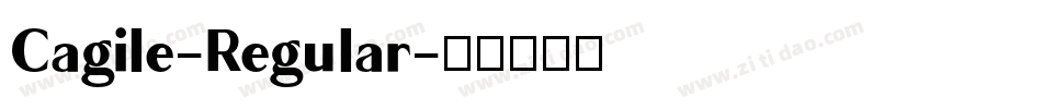 Cagile-Regular字体转换