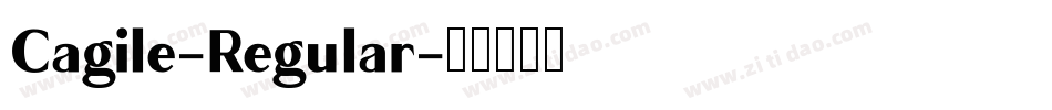 Cagile-Regular字体转换