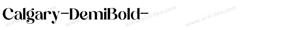 Calgary-DemiBold字体转换