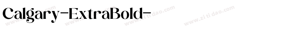 Calgary-ExtraBold字体转换