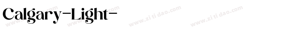 Calgary-Light字体转换