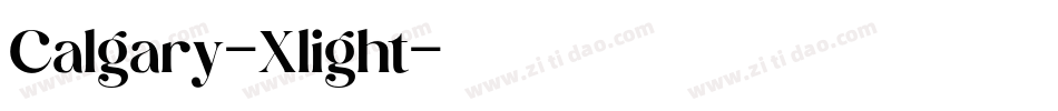 Calgary-Xlight字体转换