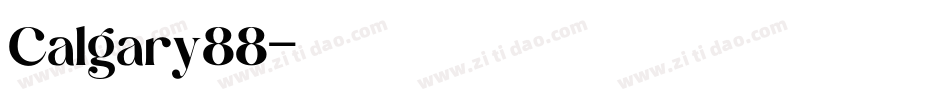 Calgary88字体转换