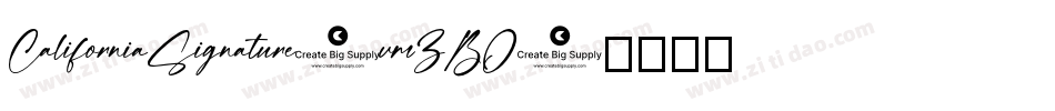 CaliforniaSignature-vmZBO字体转换