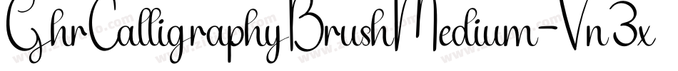 GhrCalligraphyBrushMedium-Vn3x字体转换