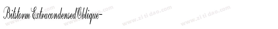 BitstormExtracondensedOblique-BrZB字体转换