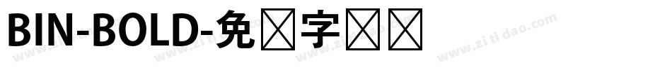 BIN-BOLD字体转换