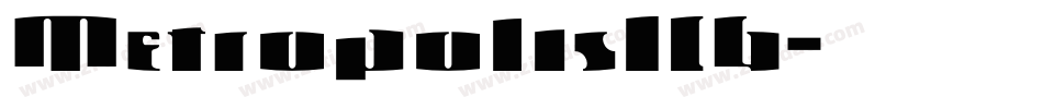 MetropolisICG字体转换