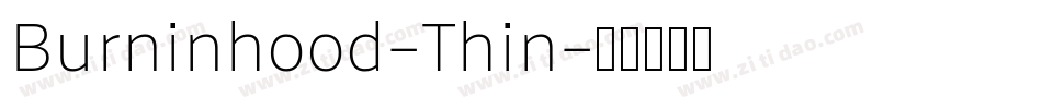 Burninhood-Thin字体转换 Burninhood-Thin字体转换