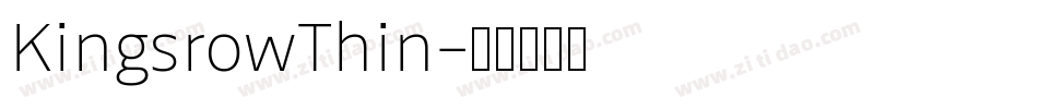 KingsrowThin字体转换