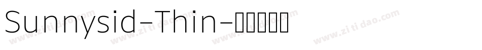 Sunnysid-Thin字体转换