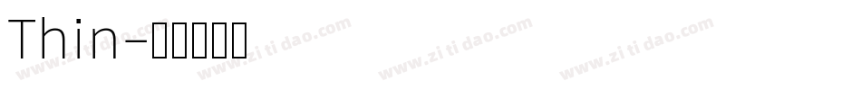 Thin字体转换