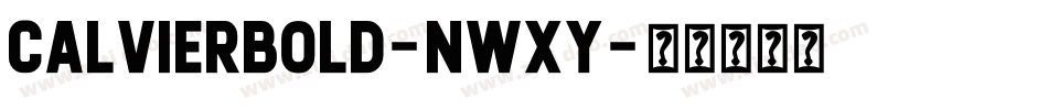 CalvierBold-nwxY字体转换