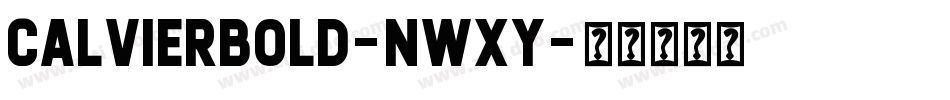 CalvierBold-nwxY字体转换