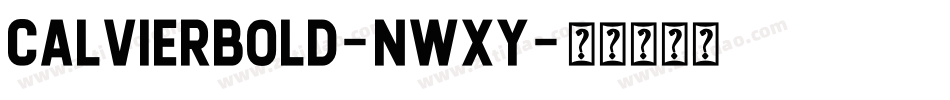 CalvierBold-nwxY字体转换