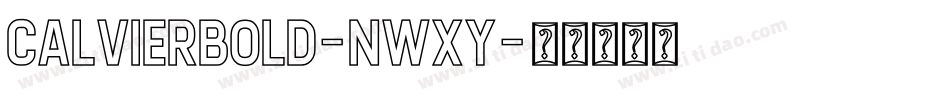 CalvierBold-nwxY字体转换