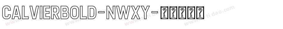CalvierBold-nwxY字体转换
