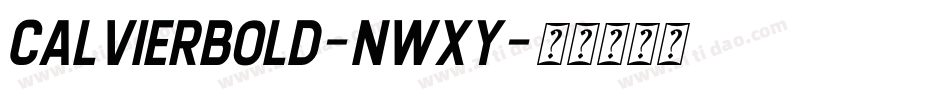 CalvierBold-nwxY字体转换