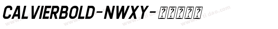 CalvierBold-nwxY字体转换