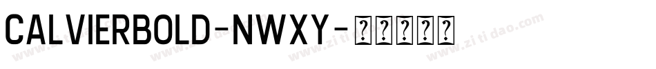 CalvierBold-nwxY字体转换