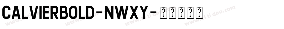 CalvierBold-nwxY字体转换