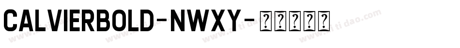 CalvierBold-nwxY字体转换