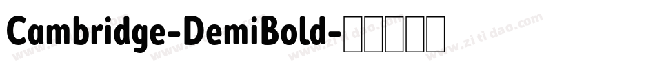 Cambridge-DemiBold字体转换