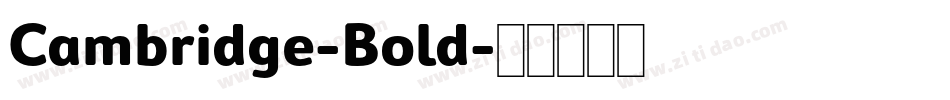 Cambridge-Bold字体转换