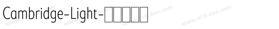 Cambridge-Light字体转换
