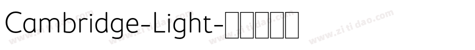 Cambridge-Light字体转换